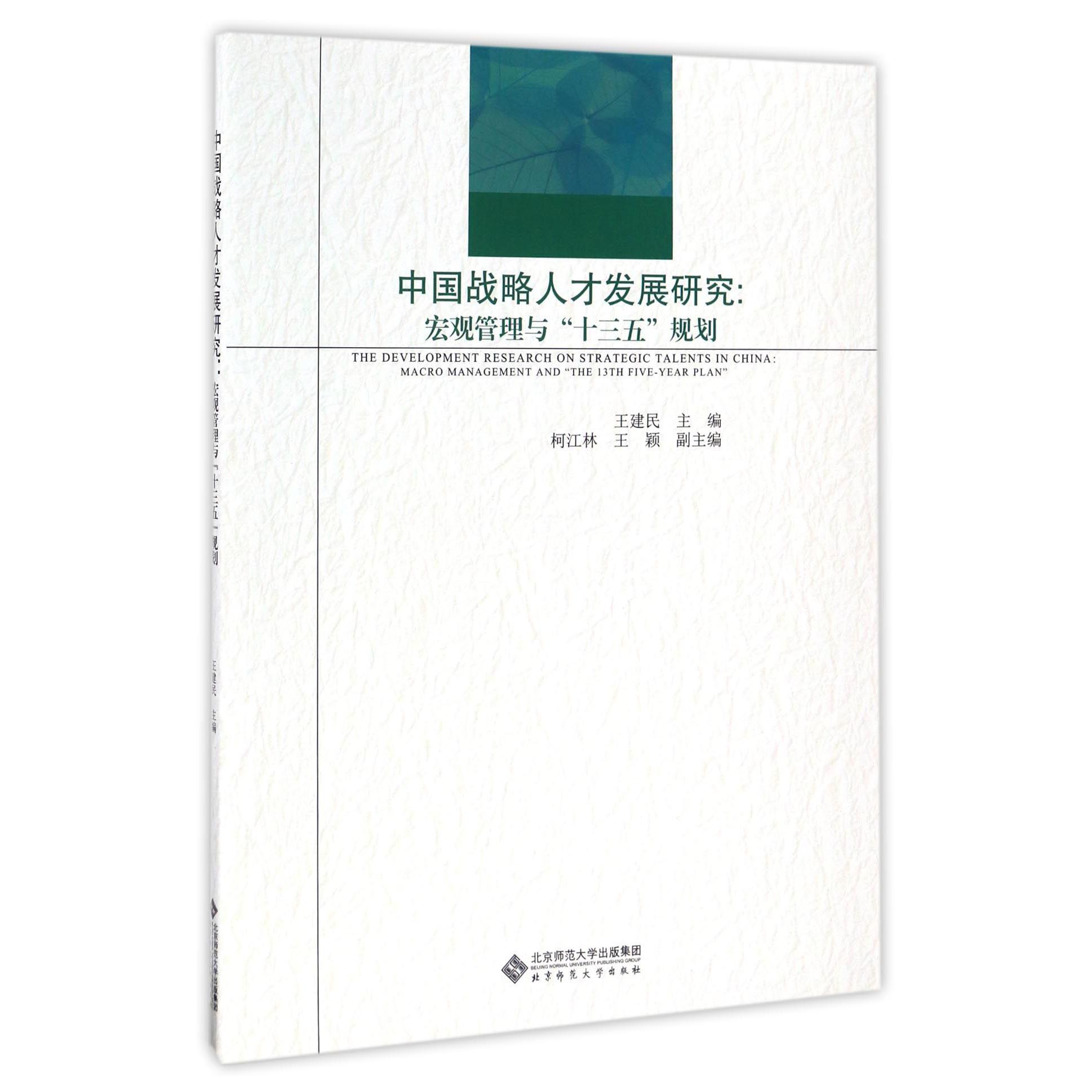 中国战略人才发展研究--宏观管理与十三五规划