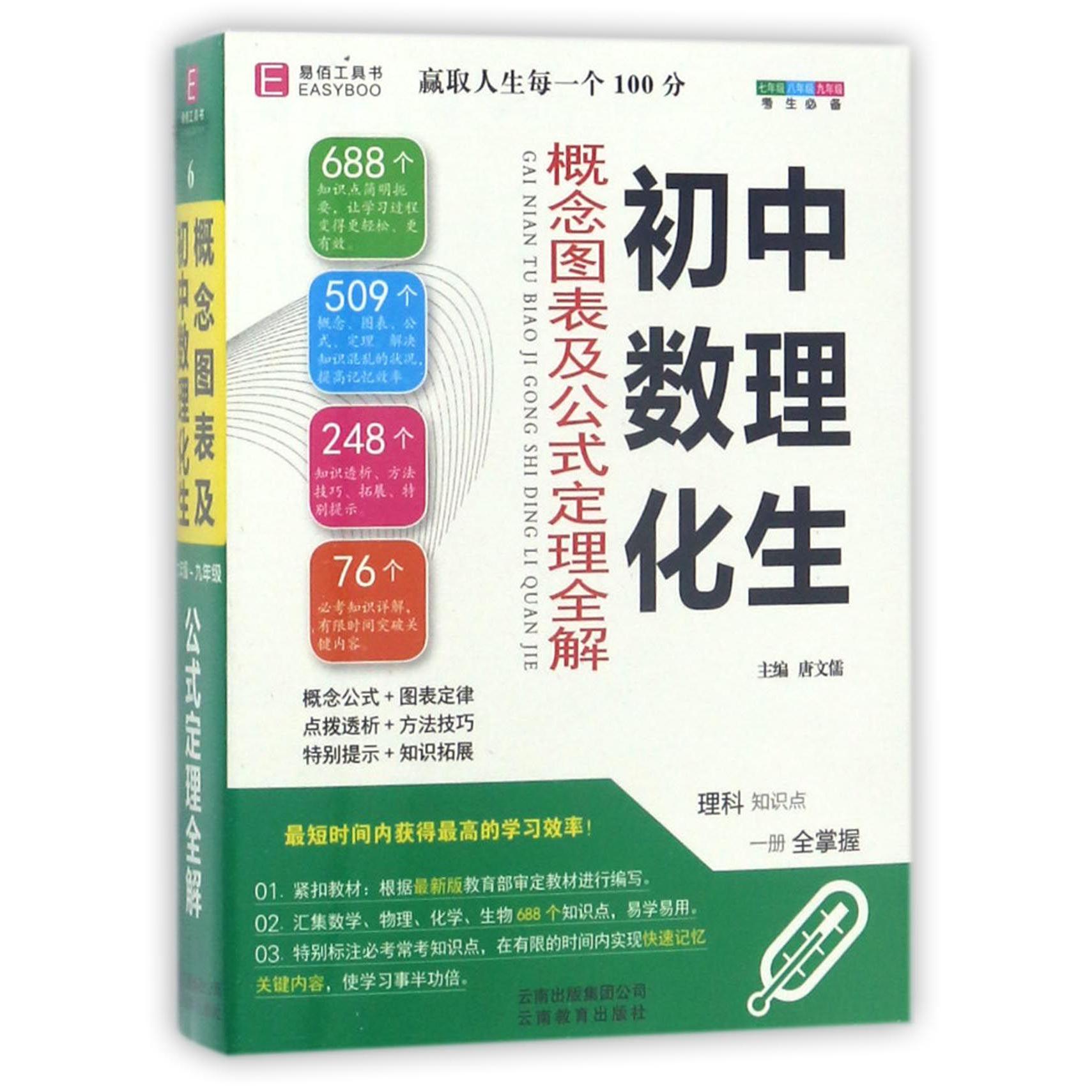 初中数理化生概念图表及公式定理全解