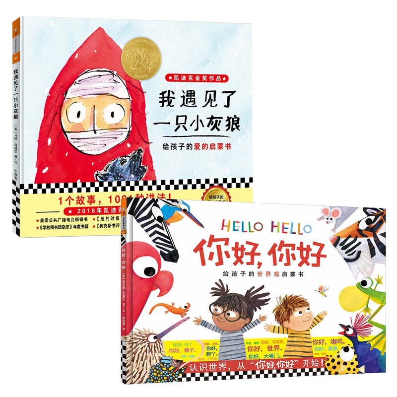 我遇见了一只小灰狼&你好你好 共2册