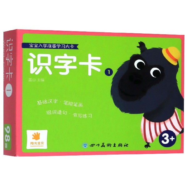 识字卡(1 3+)/宝宝入学准备学习大卡
