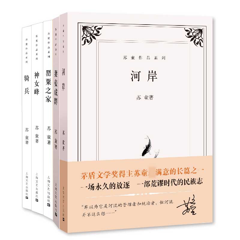 苏童作品系列（5册）：骑兵，神女峰，河岸，罂粟之家，妻妾成群；现当代文学长篇小说