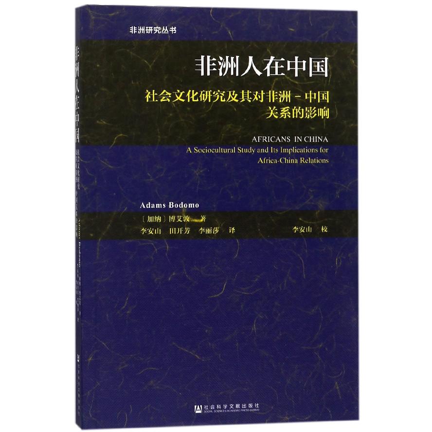 非洲人在中国（社会文化研究及其对非洲-中国关系的影响）/非洲研究丛书
