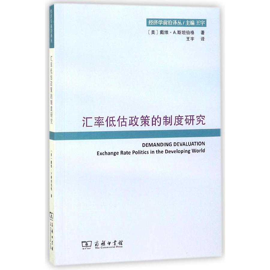 汇率低估政策的制度研究/经济学前沿译丛