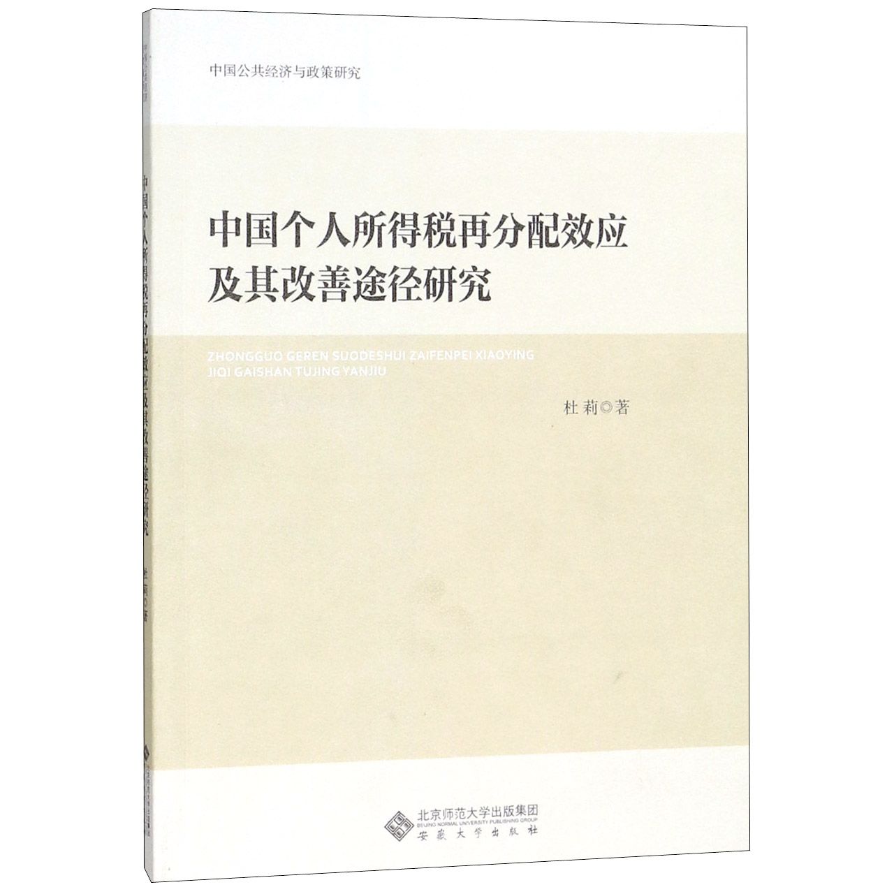 中国个人所得税再分配效应及其改善途径研究（中国公共经济与政策研究）