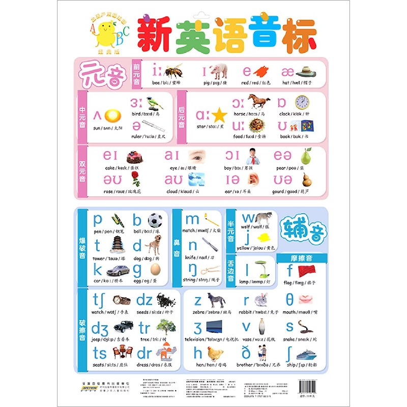 新英语音标英文字母（经典版）/金葫芦双面挂图