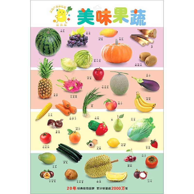 美味果蔬日常用品（经典版）/金葫芦双面挂图