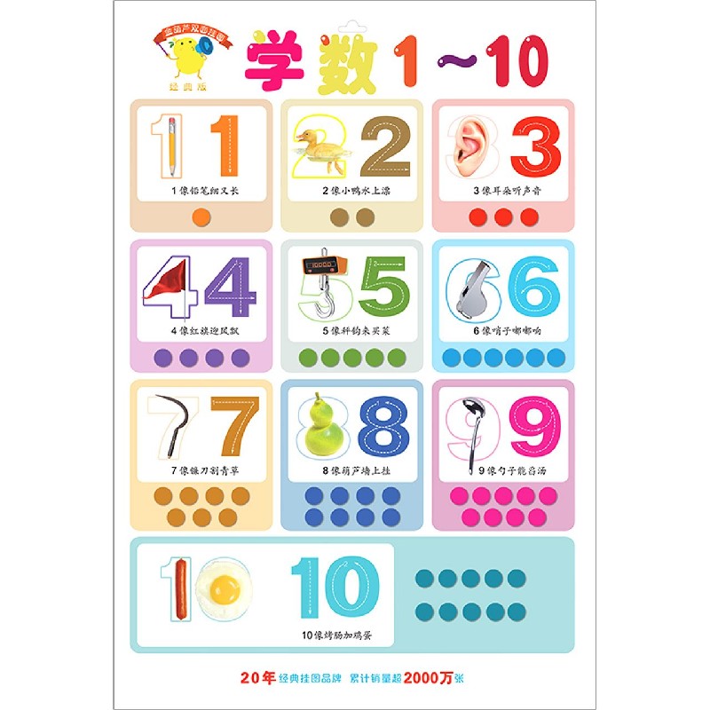 学数1-10学数1-100（经典版）/金葫芦双面挂图