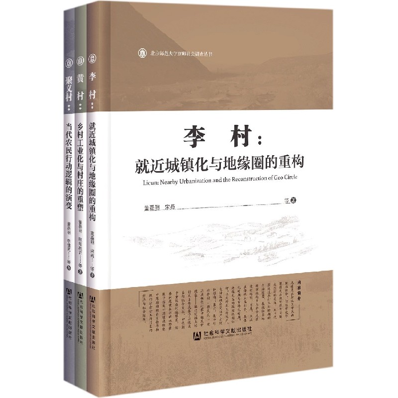北京师范大学京师社会调查丛书（共3册）（精）