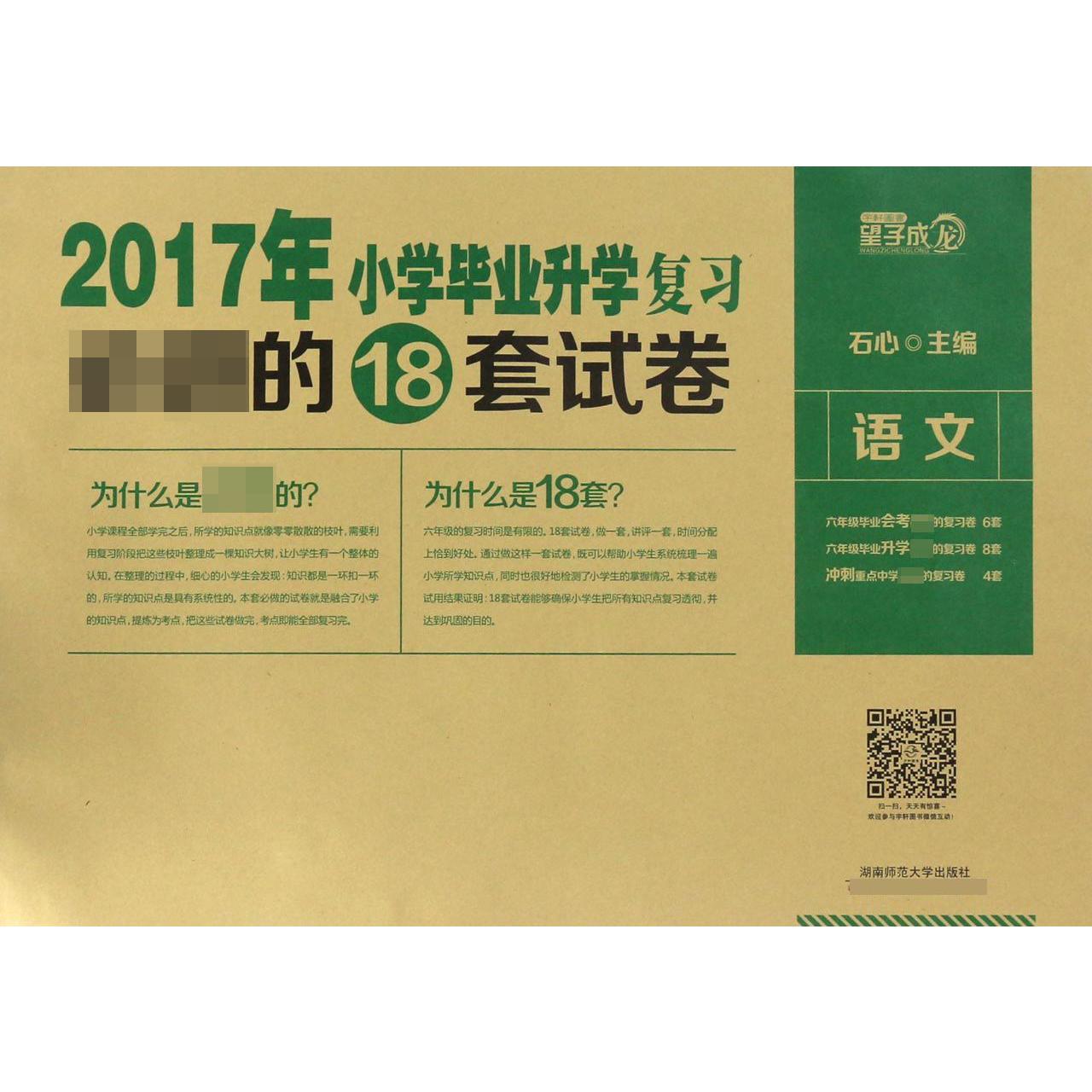 语文/2017年小学毕业升学复习18套试卷