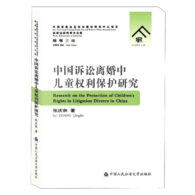 中国诉讼离婚中儿童权利保护研究/家事法研究学术文库