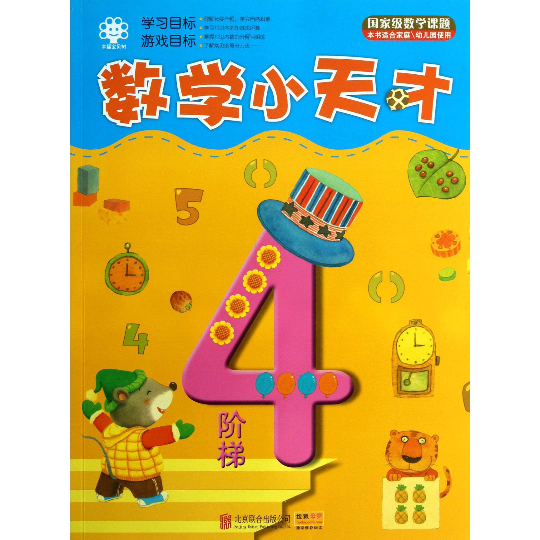 数学小天才（阶梯4本书适合家庭幼儿园使用）
