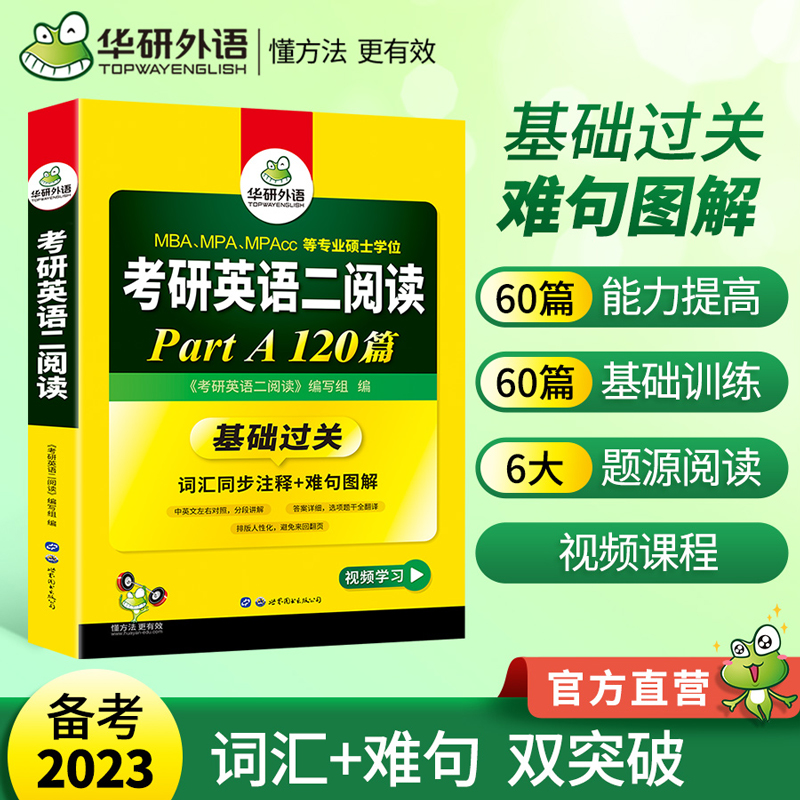 考研英语二阅读(Part A120篇2023MBAMPAMPAcc等专业硕士学位)
