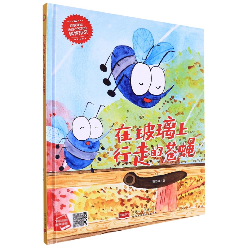 在玻璃上行走的苍蝇