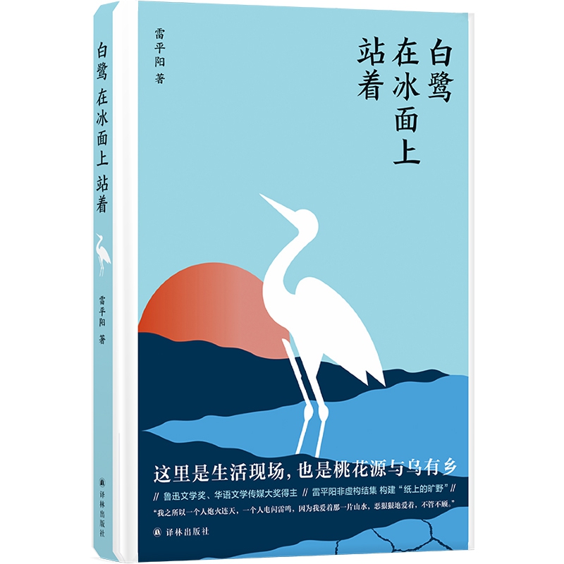 白鹭在冰面上站着(精)