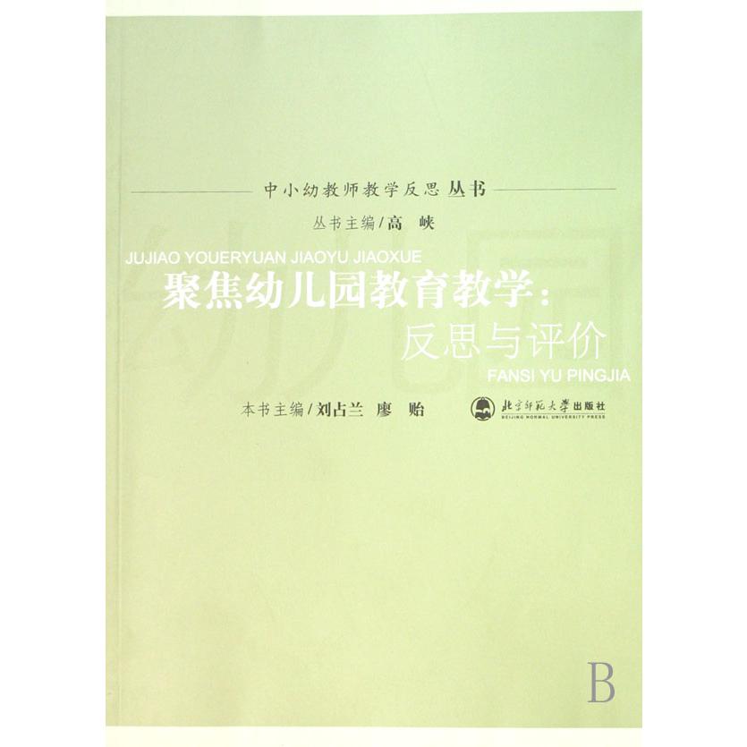 聚焦幼儿园教育教学--反思与评价/中小幼教师教学反思丛书