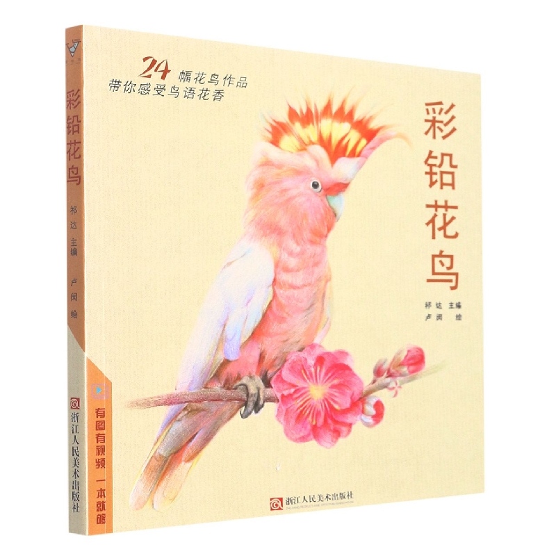 彩铅花鸟