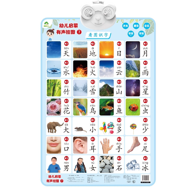 爱德少儿：幼儿启蒙有声挂图7-看图识字