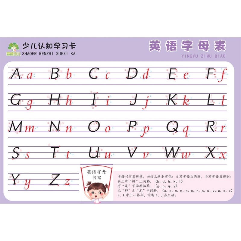 爱德少儿：少儿认知学习卡·英语字母表