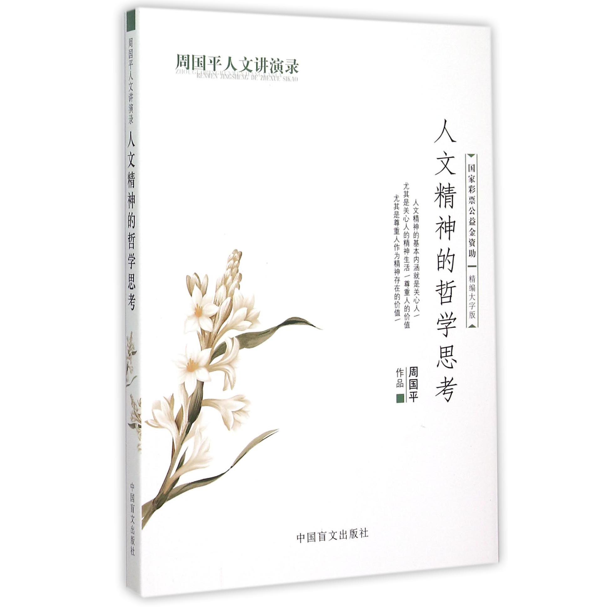 人文精神的哲学思考(精编大字版周国平人文讲演录)
