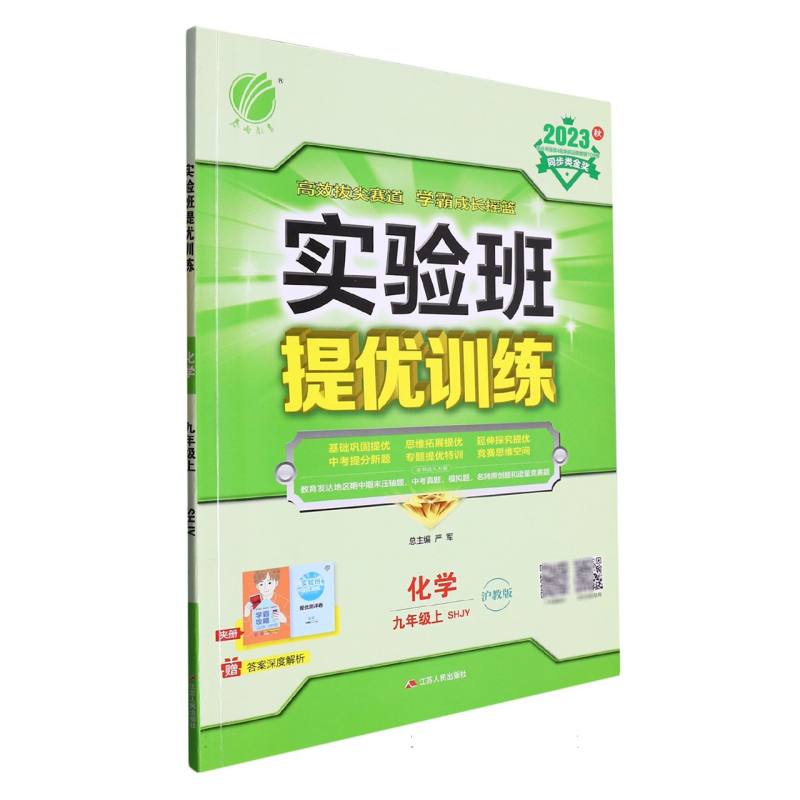 实验班提优训练 九年级化学（上） 沪教版 2023年秋新版