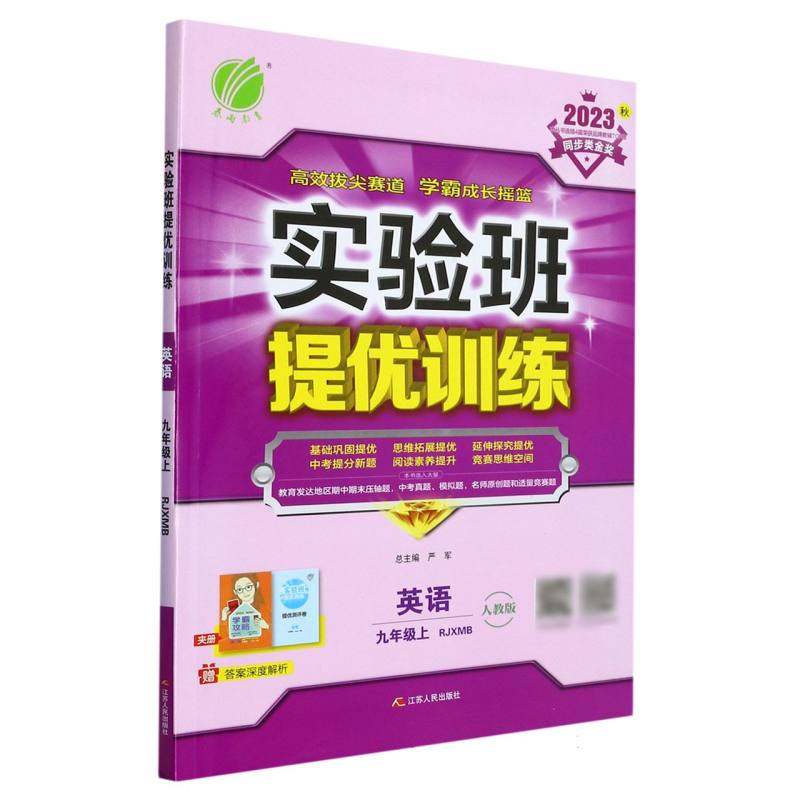 实验班提优训练 九年级英语（上） 新目标 2023年秋新版