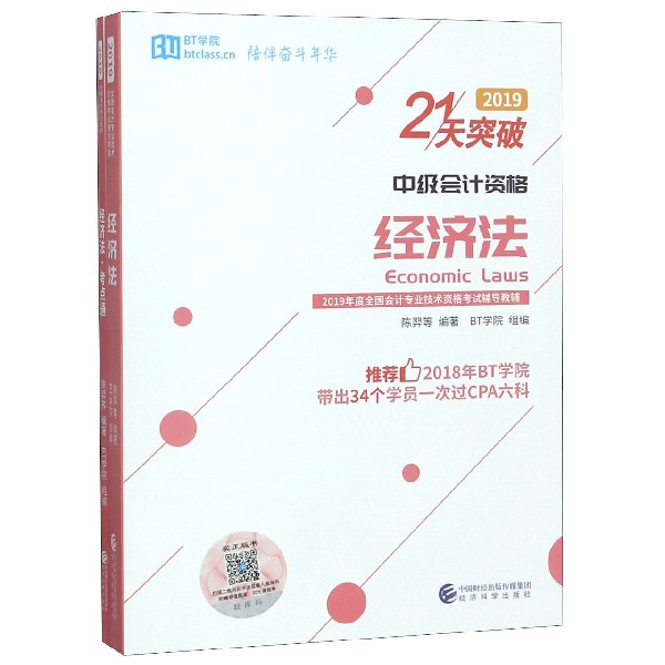 21天突破中级会计资格经济法（2019共3册）