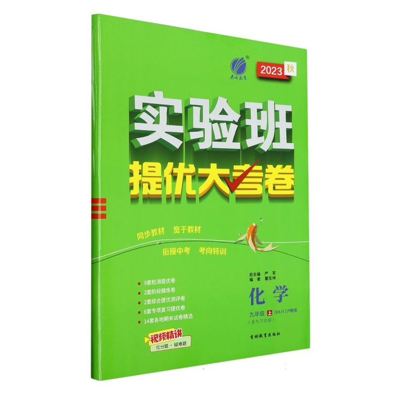 实验班提优大考卷 九年级上册 初中化学沪教版 2023年秋季新版教材