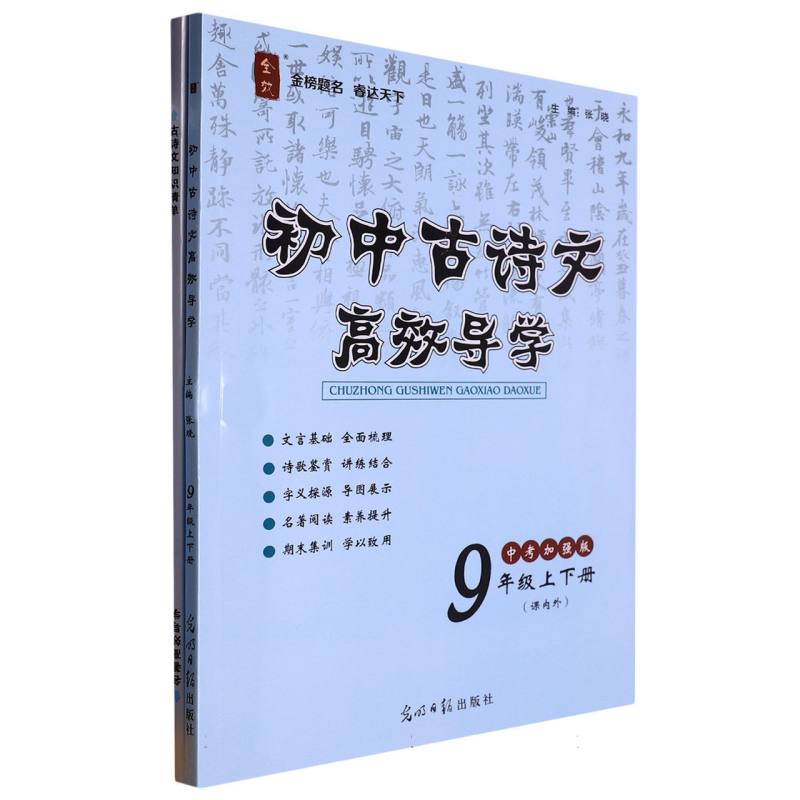 初中古诗文高效导学（9年级上下册中考加强版课内外）