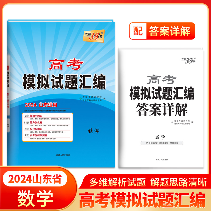 2024数学 山东高考模拟试题汇编 天利38套