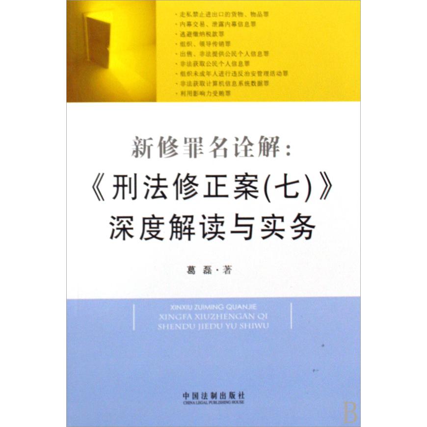 新修罪名诠解--刑法修正案深度解读与实务