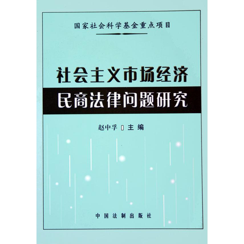 社会主义市场经济民商法律问题研究