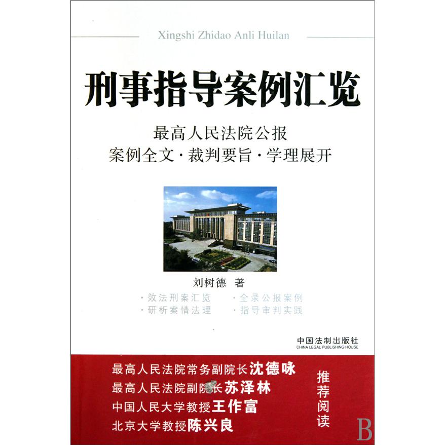 刑事指导案例汇览（最高人民法院公报案例全文裁判要旨学理展开）