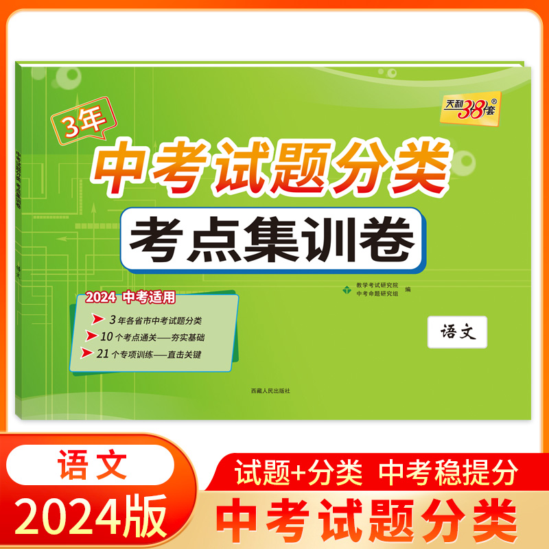 2024 语文 中考试题分类 考点集训卷 天利38套