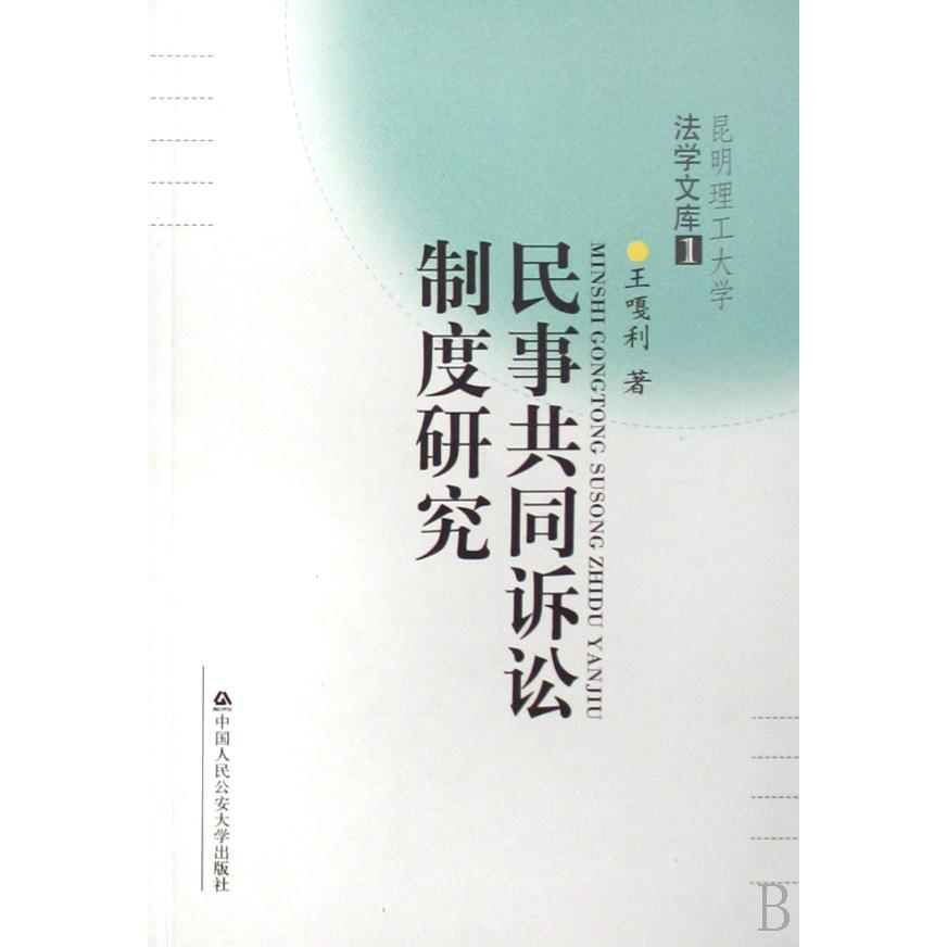 民事共同诉讼制度研究/昆明理工大学法学文库