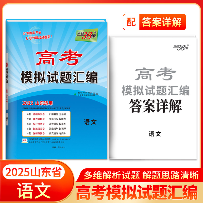 2025山东专版 语文 高考模拟试题汇编 天利38套