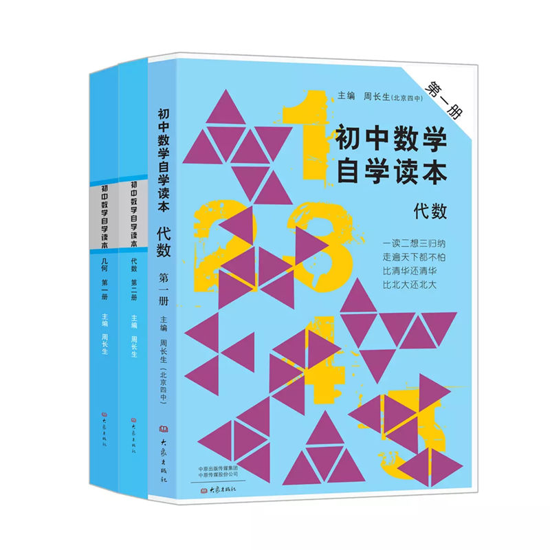 初中数学自学读本套装3册（代数第一册+代数第二册+几何第一册）