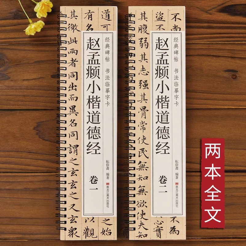 经典碑帖 书法临摹字卡 赵孟頫小楷道德经(卷一、卷二)