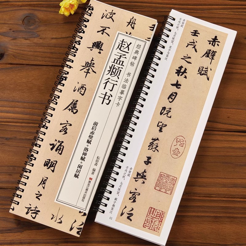 经典碑帖 书法临摹字卡 赵孟頫行书