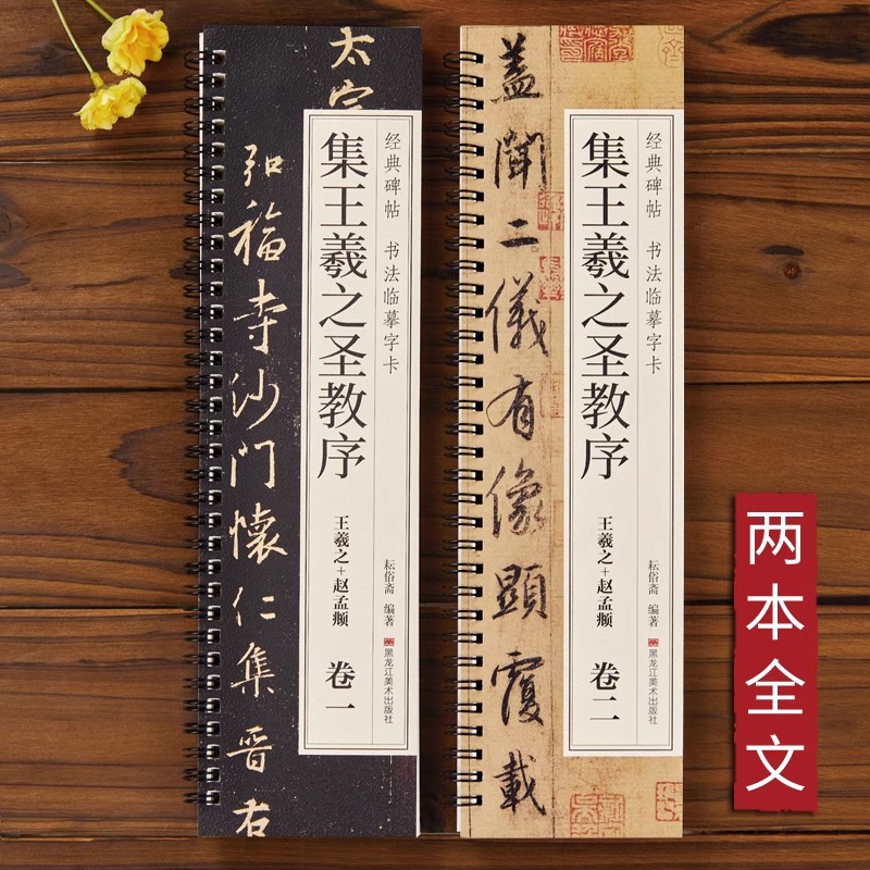 经典碑帖 书法临摹字卡 集王羲之圣教序(卷一、卷二)