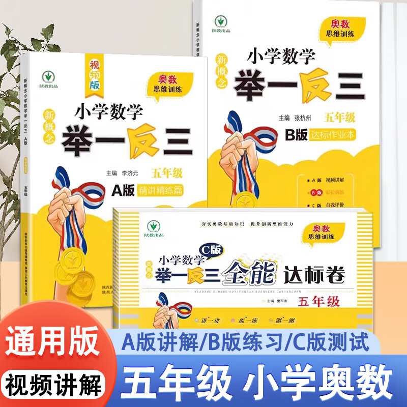 【A+B+C版】新概念小学数学举一反三 五年级 全3册