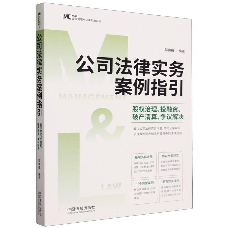 公司法律实务案例指引(股权治理投融资破产清算争议解决)/企业管理与法律实用系列