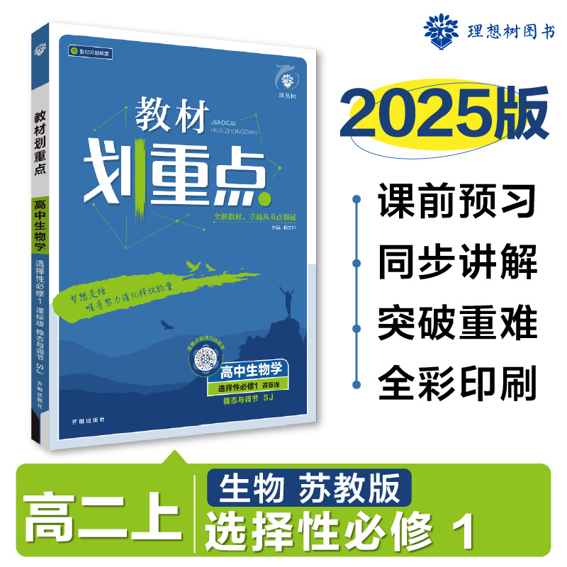 2024秋教材划重点 高中生物学2025版 选择性必修1 稳态与调节 SJ
