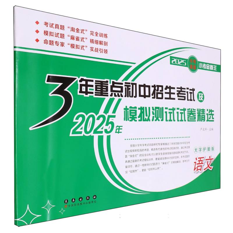 语文（大字护眼版2025年）/3年重点初中招生考试及模拟测试试卷精选