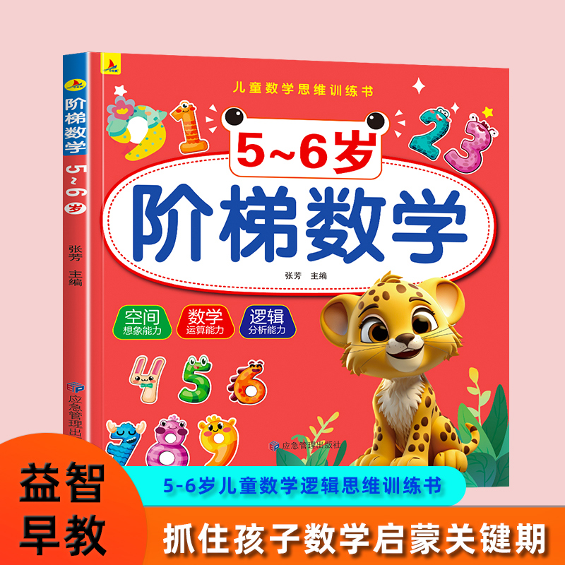 阶梯数学5-6岁幼儿园入园准空间 数学 思维逻辑 能力启蒙训练