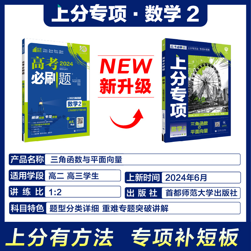 2025高考必刷题 数学2 三角函数与平面向量