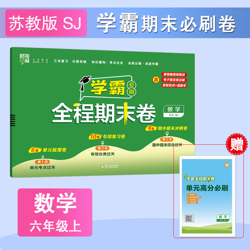 24秋 小学学霸全程期末卷 数学 六上 江苏