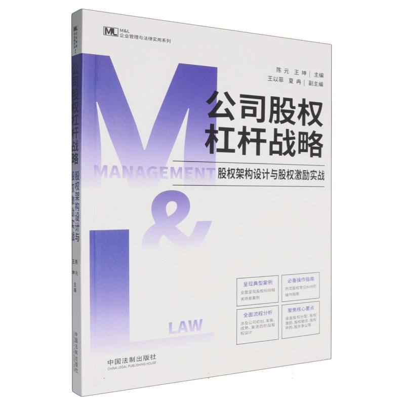 企业管理与法律实用系列-公司股权杠杆战略: 股权架构设计与股权激励实战