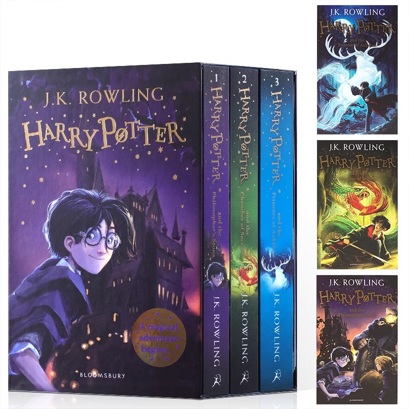 Harry Potter 1-3 Box Set: A Magical Adventure Begins 哈利波特#1-3盒装（平装）附送3张书签